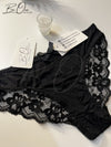 Silky Raven Charm Push Up Bra Set