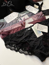 Silky Raven Charm Push Up Bra Set