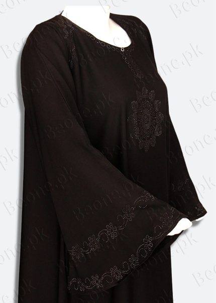 black abaya with stones