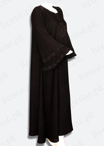 black abaya with stones