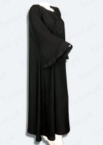 black abaya with stones and pearls