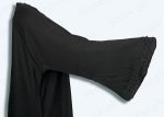 black abaya with stones and pearls