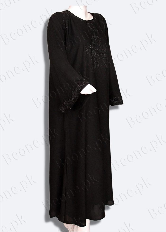 black abaya with stones