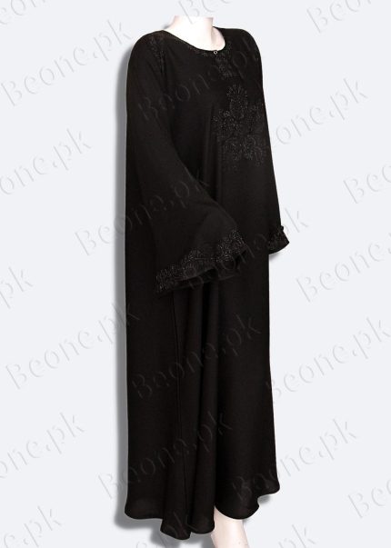 black abaya with stones