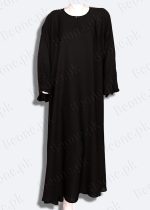 black abaya with pearls