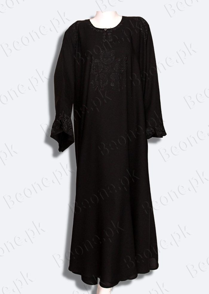 black abaya with stones