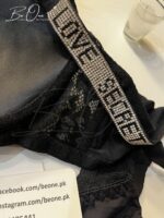 Silky Raven Charm Push Up Bra Set