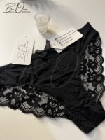 Silky Raven Charm Push Up Bra Set