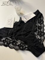 Silky Raven Charm Push Up Bra Set