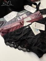 Silky Raven Charm Push Up Bra Set